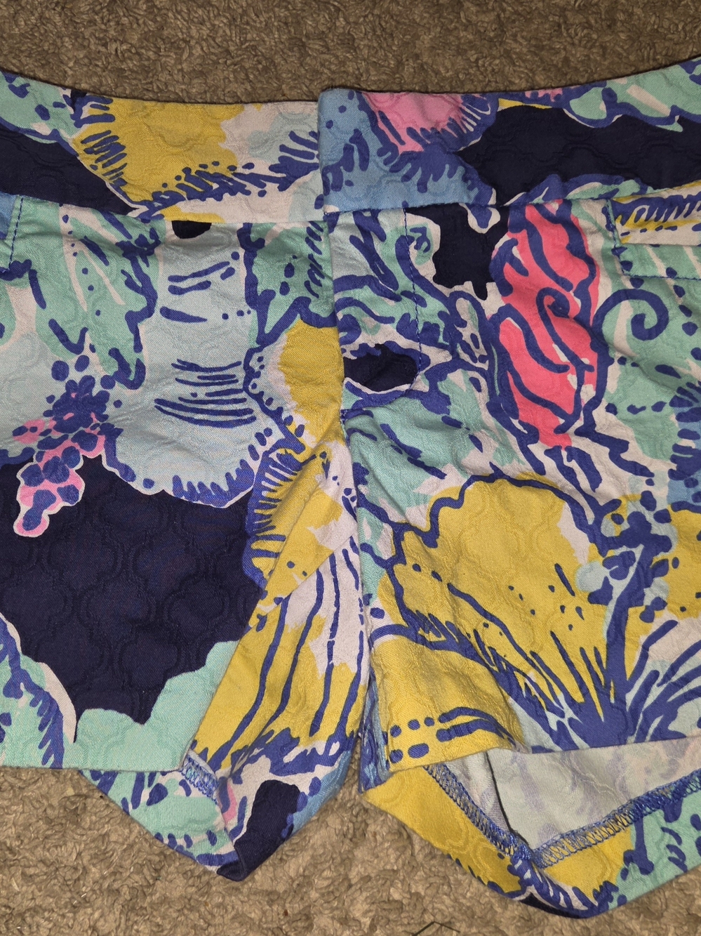Lilly Pulitzer Multicolor Floral Print Shorts - Yellow,‎ Blue, Pink